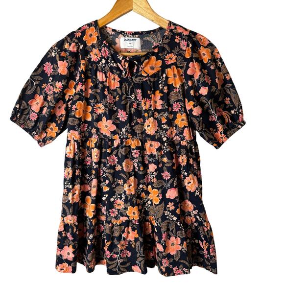 Old Navy Dress Girls Size 8 Tiered Floral Cottagecore Prairie Cotton Pretty - Picture 1 of 7